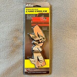 Bully Stick-On 4x4 Camo Emblem for Trucks‎ ABS Construction Universal Fit